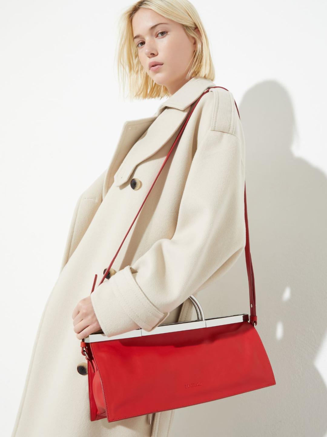 Borsa in pelle con manici in metallo | Max&Co Borsa in pelle con manici in metallo | Max&Co