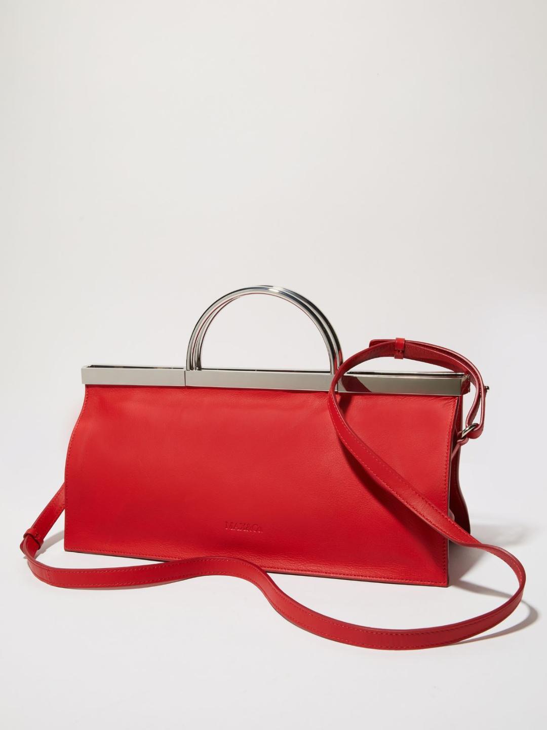 Borsa in pelle con manici in metallo | Max&Co Borsa in pelle con manici in metallo | Max&Co