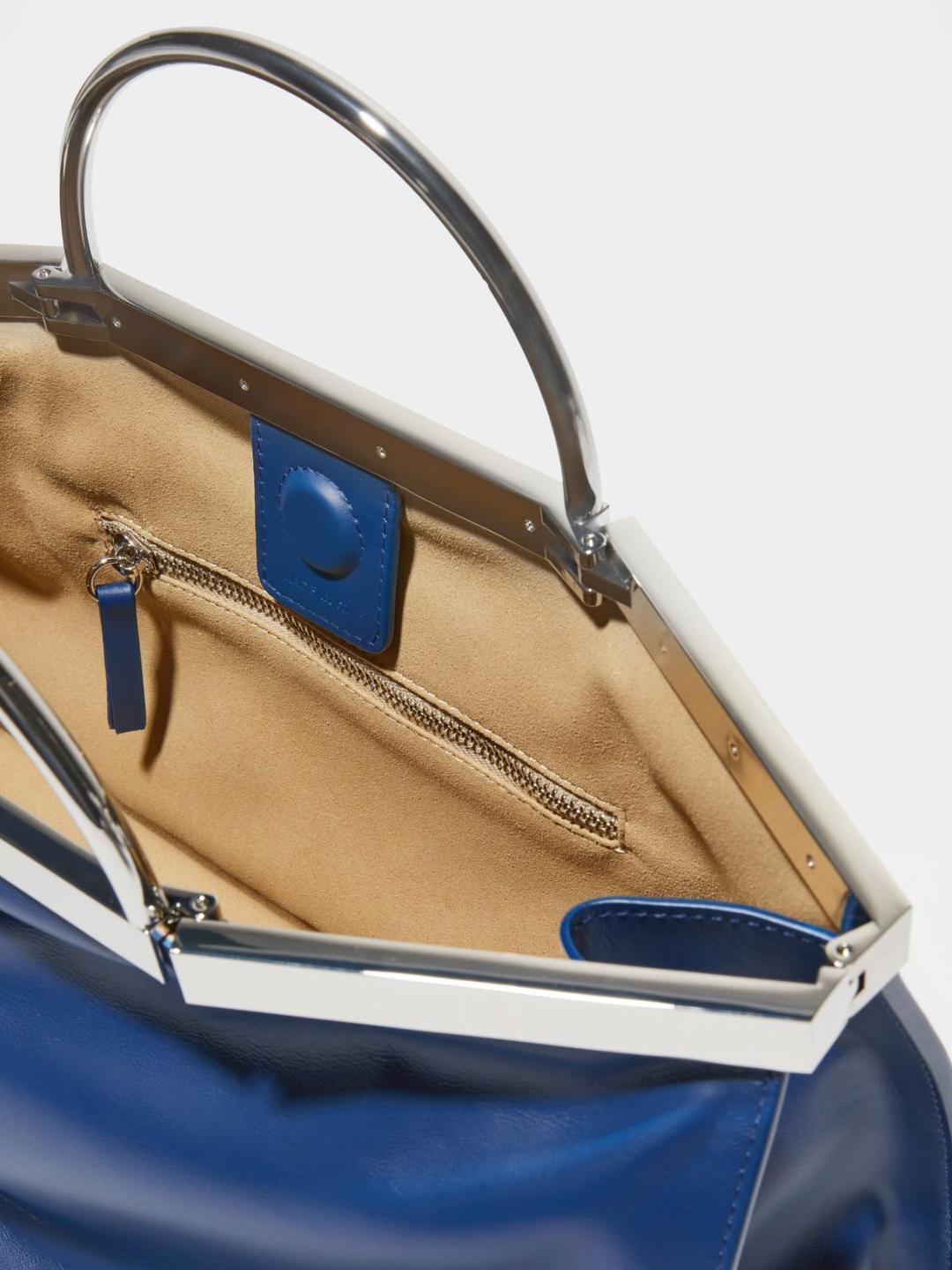 Borsa in pelle con manici in metallo | Max&Co Borsa in pelle con manici in metallo | Max&Co