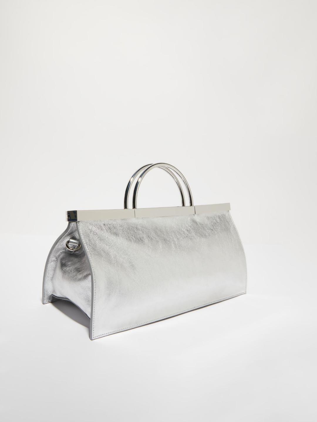 Borsa in pelle con manici in metallo | Max&Co Borsa in pelle con manici in metallo | Max&Co