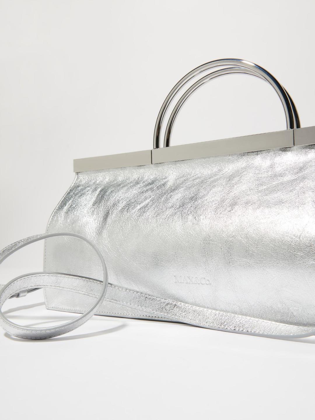 Borsa in pelle con manici in metallo | Max&Co Borsa in pelle con manici in metallo | Max&Co