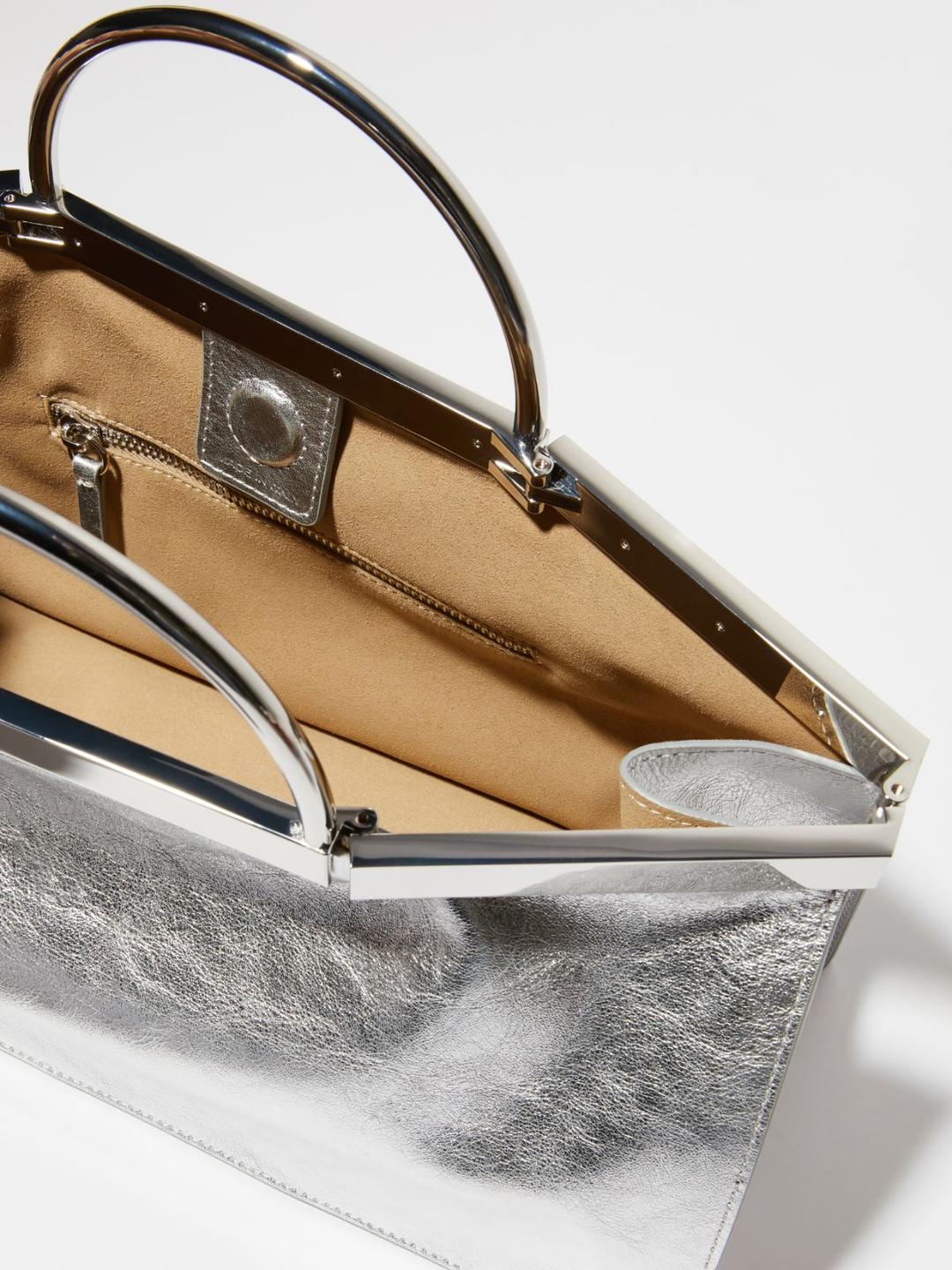 Borsa in pelle con manici in metallo | Max&Co Borsa in pelle con manici in metallo | Max&Co