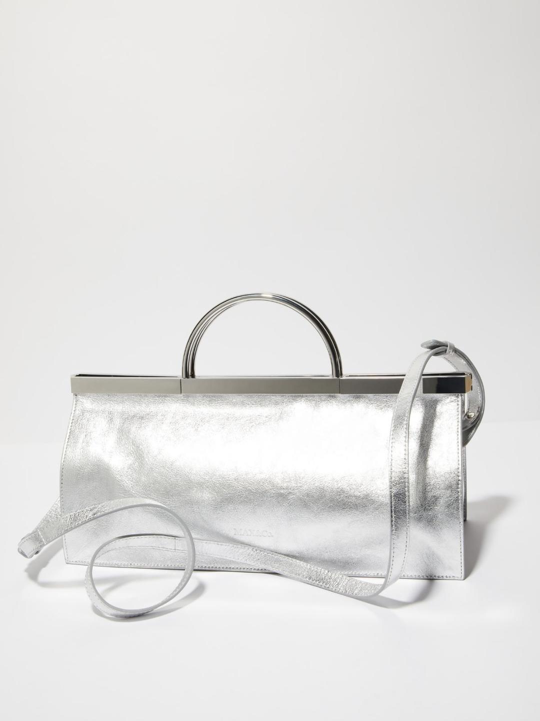 Borsa in pelle con manici in metallo | Max&Co Borsa in pelle con manici in metallo | Max&Co