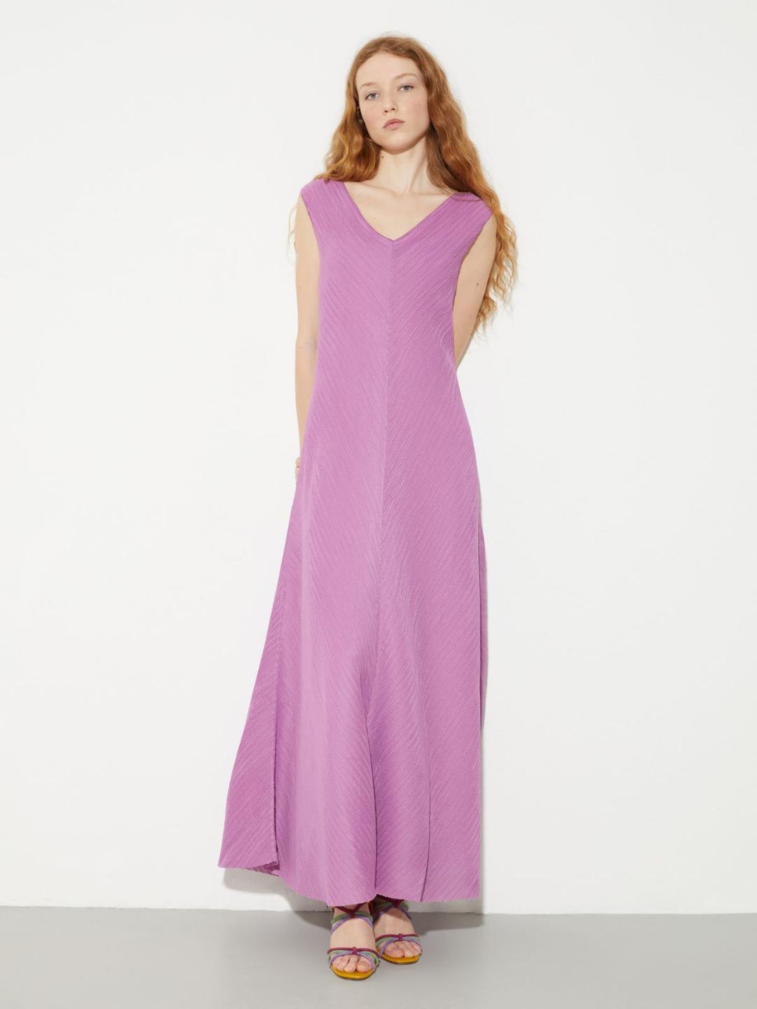 Abito lungo in jersey plissé | Max&Co Abito lungo in jersey plissé | Max&Co
