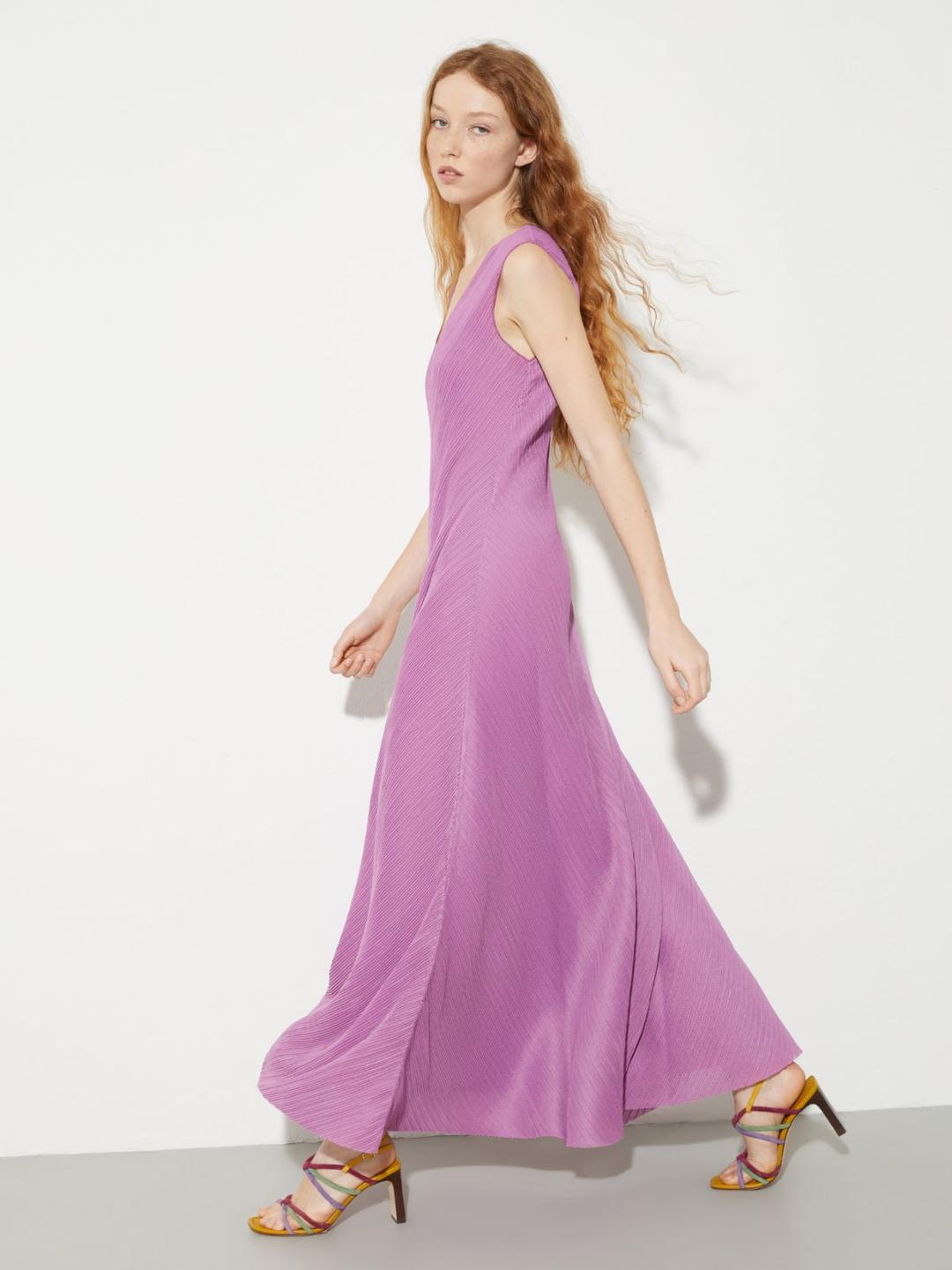 Abito lungo in jersey plissé | Max&Co Abito lungo in jersey plissé | Max&Co