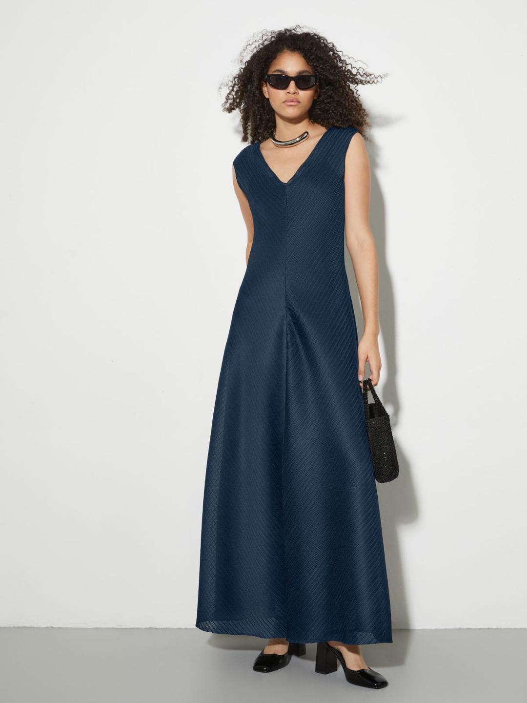 Abito lungo in jersey plissé | Max&Co Abito lungo in jersey plissé | Max&Co