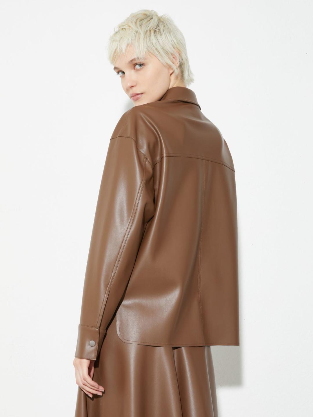 Giacca camicia in jersey spalmato | Max&Co Giacca camicia in jersey spalmato | Max&Co