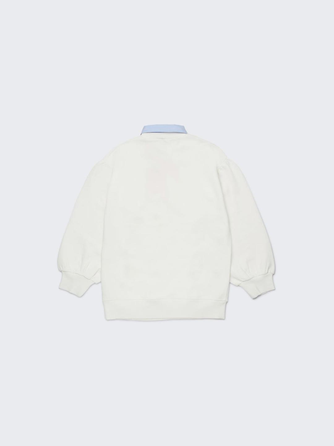 Felpa girocollo con colletto e stemma KID | Max&Co Felpa girocollo con colletto e stemma KID | Max&Co