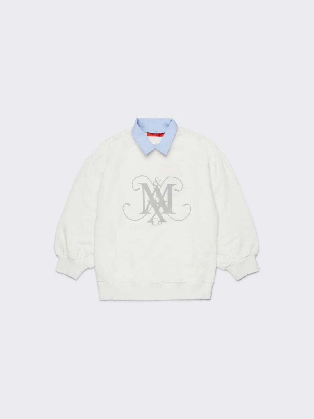 Felpa girocollo con colletto e stemma KID | Max&Co Felpa girocollo con colletto e stemma KID | Max&Co