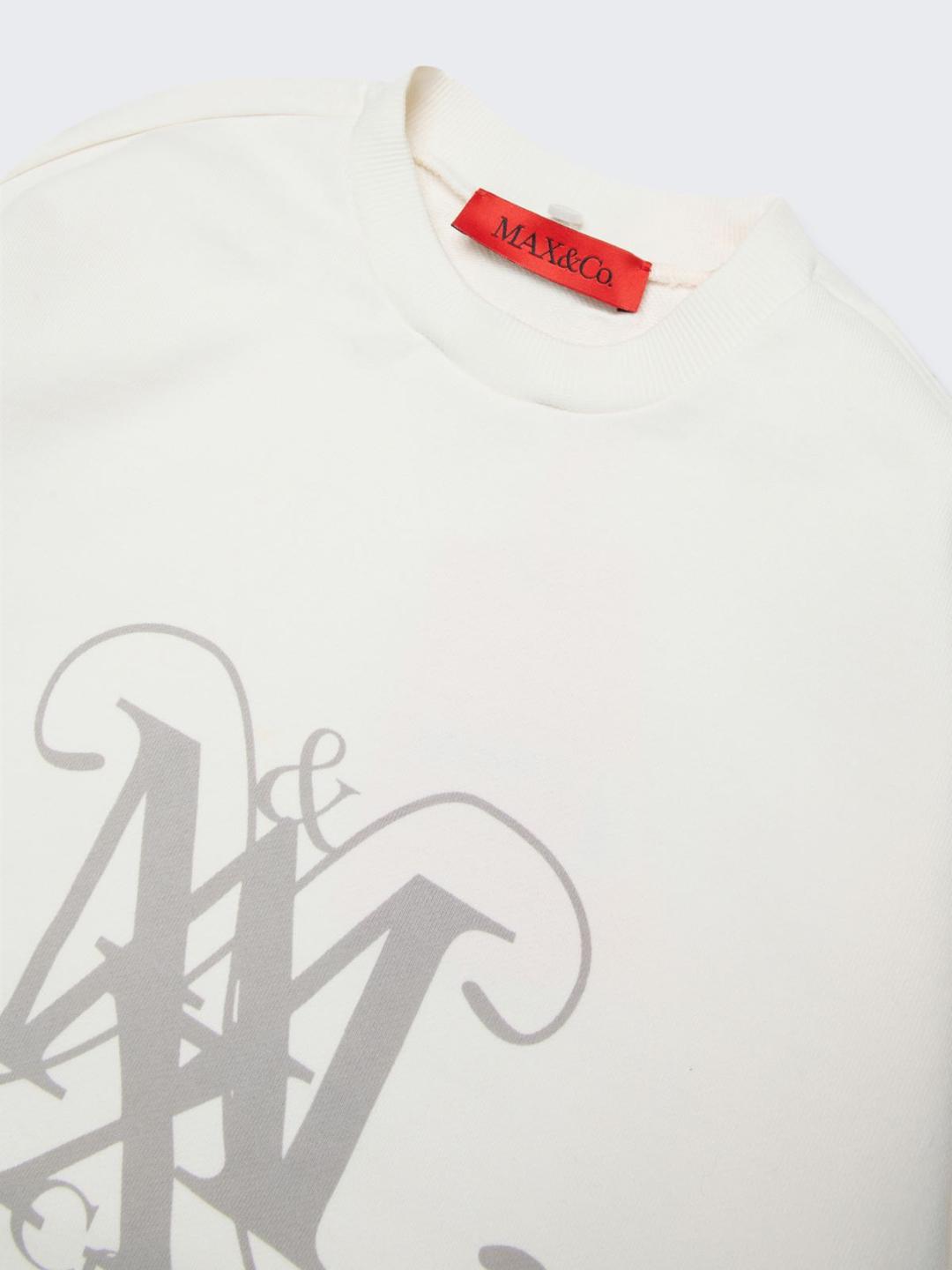 Felpa girocollo con colletto e stemma KID | Max&Co Felpa girocollo con colletto e stemma KID | Max&Co