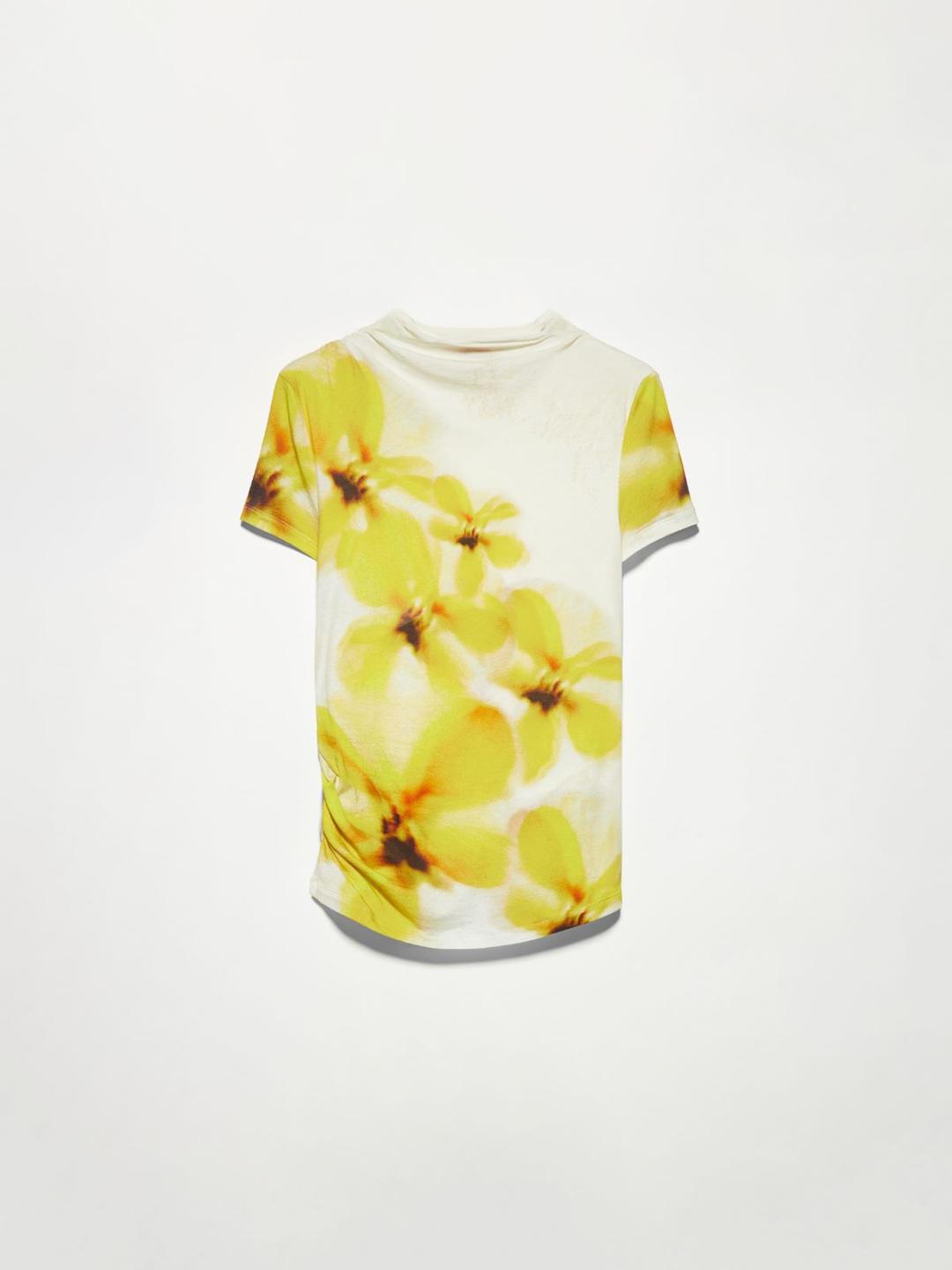T-shirt stampata con drappeggi | Max&Co T-shirt stampata con drappeggi | Max&Co