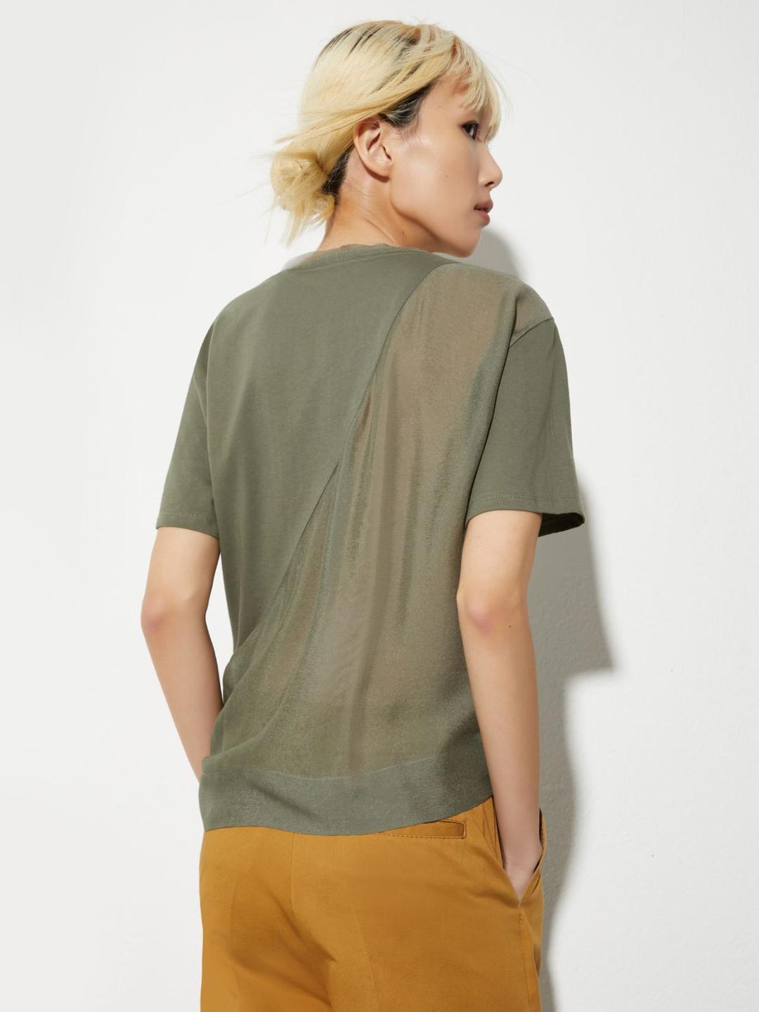 T-shirt in jersey e georgette | Max&Co T-shirt in jersey e georgette | Max&Co