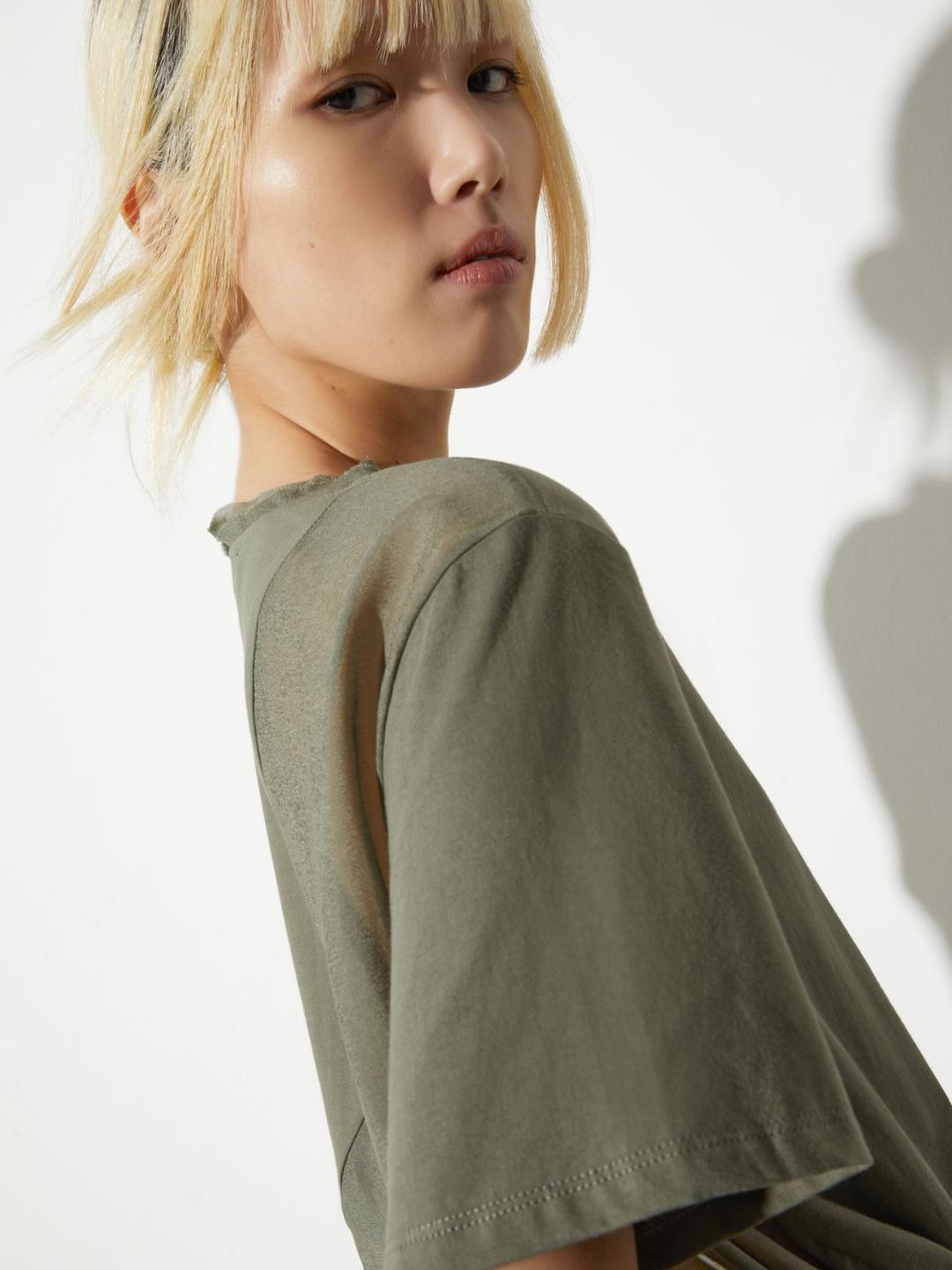 T-shirt in jersey e georgette | Max&Co T-shirt in jersey e georgette | Max&Co