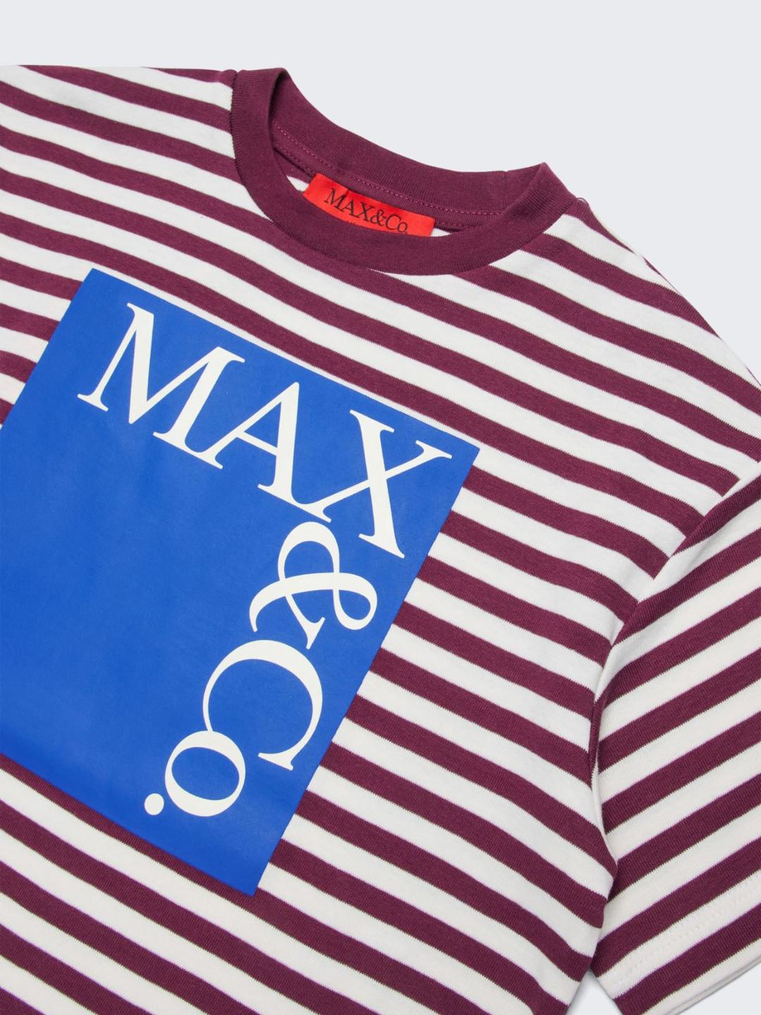 T-shirt in microcostina a righe KID | Max&Co T-shirt in microcostina a righe KID | Max&Co