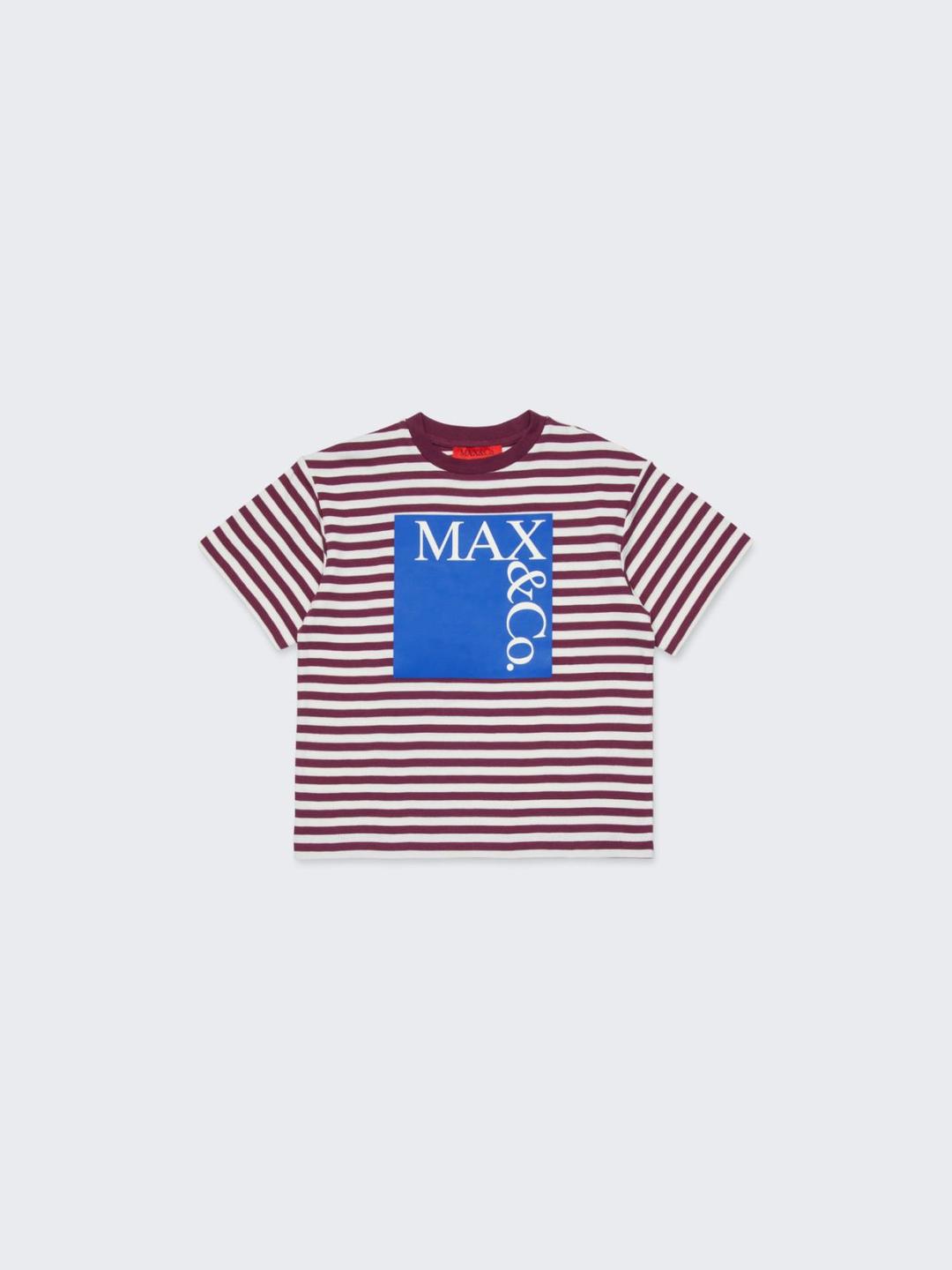T-shirt in microcostina a righe KID | Max&Co T-shirt in microcostina a righe KID | Max&Co