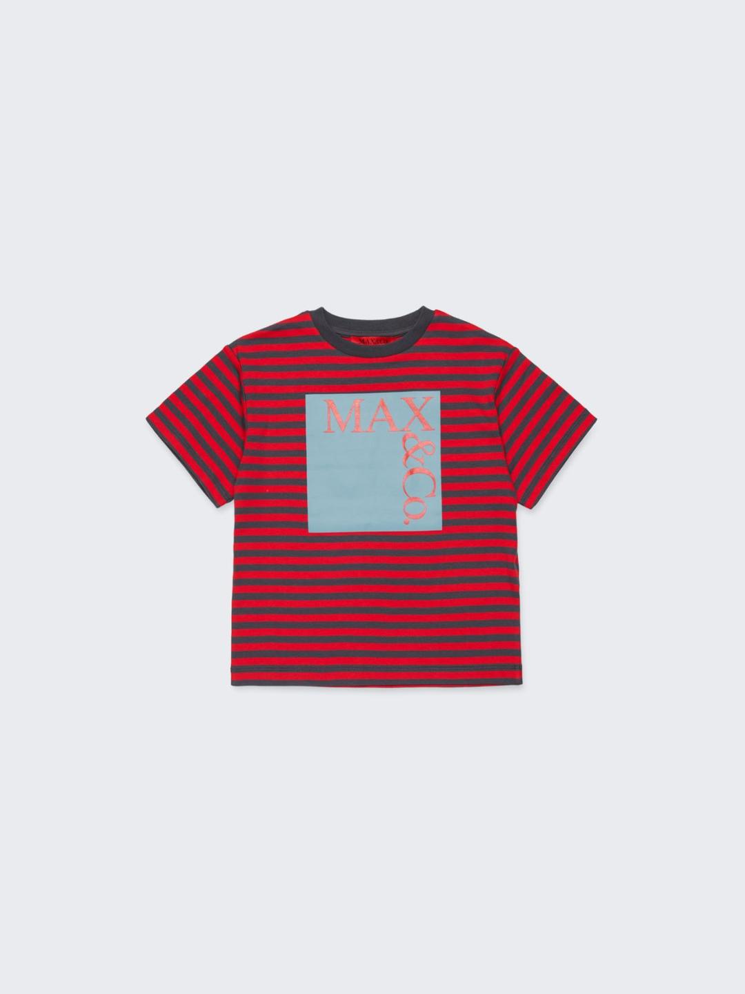 T-shirt in microcostina a righe KID | Max&Co T-shirt in microcostina a righe KID | Max&Co
