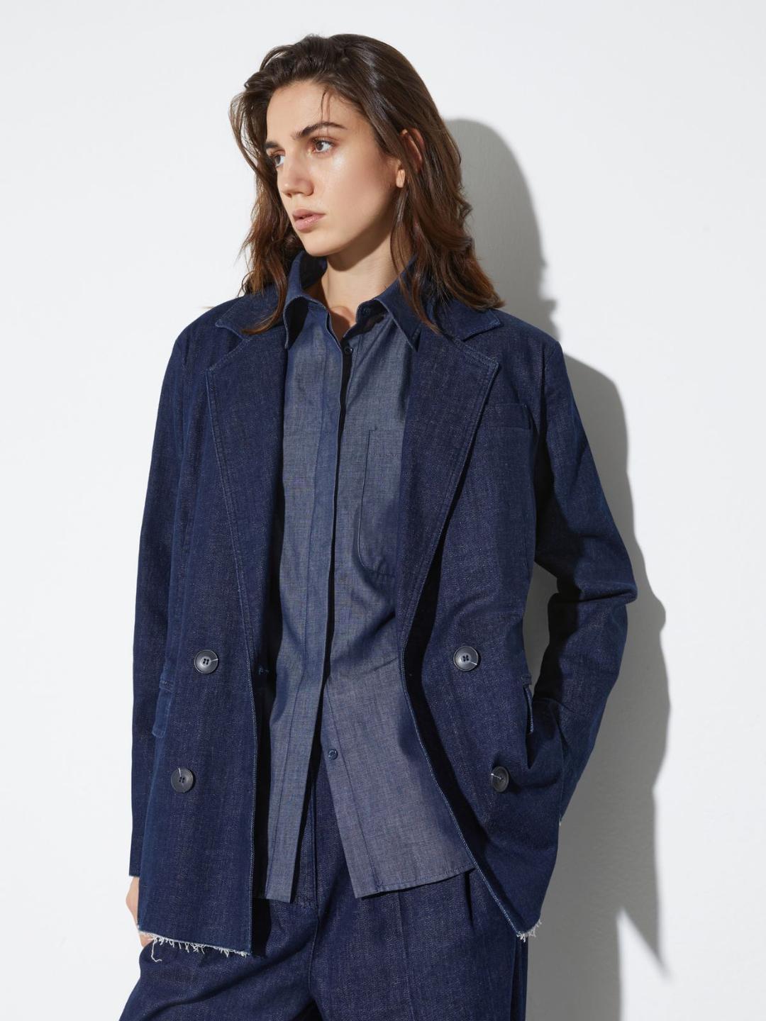 Blazer doppiopetto in denim | Max&Co Blazer doppiopetto in denim | Max&Co