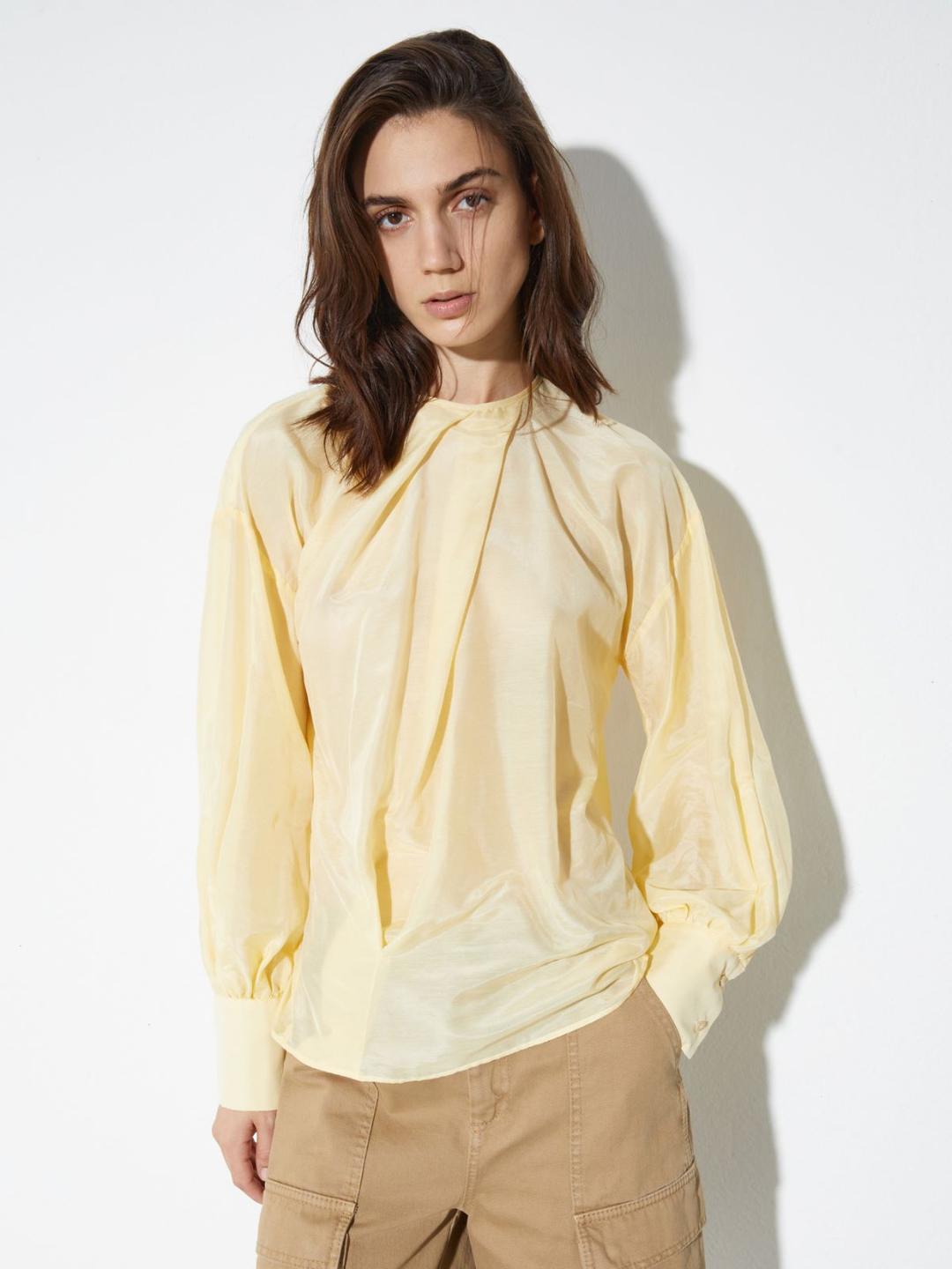 Blusa in voile di cotone e seta | Max&Co Blusa in voile di cotone e seta | Max&Co