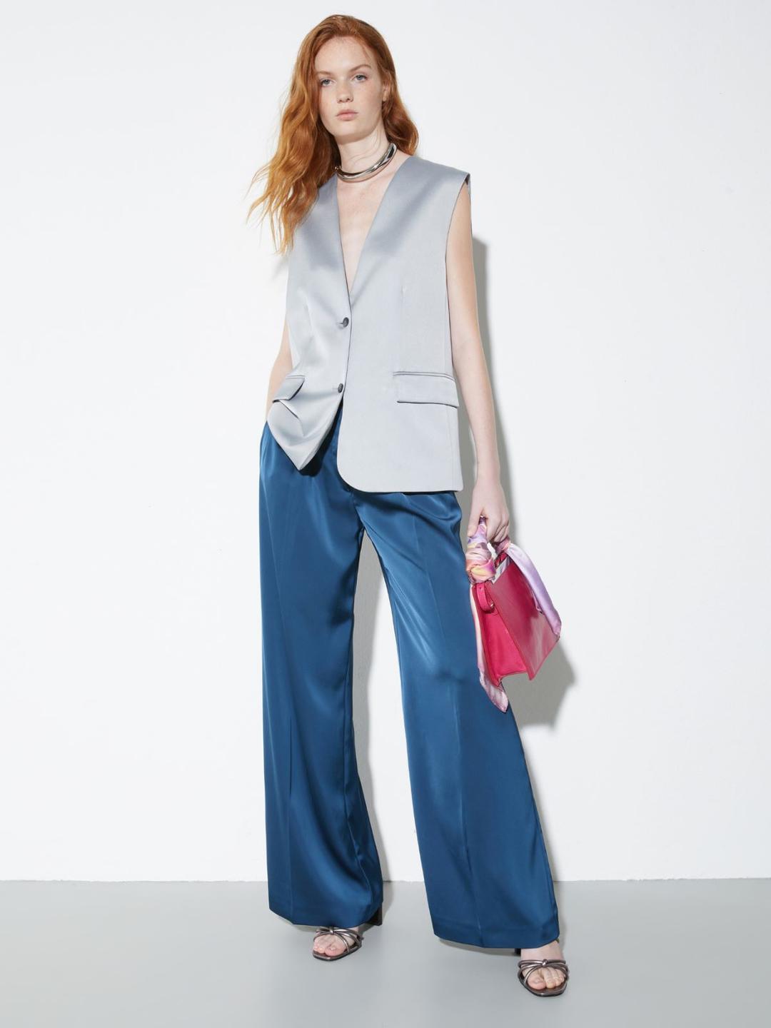 Pantaloni ampi in raso fluido | Max&Co Pantaloni ampi in raso fluido | Max&Co