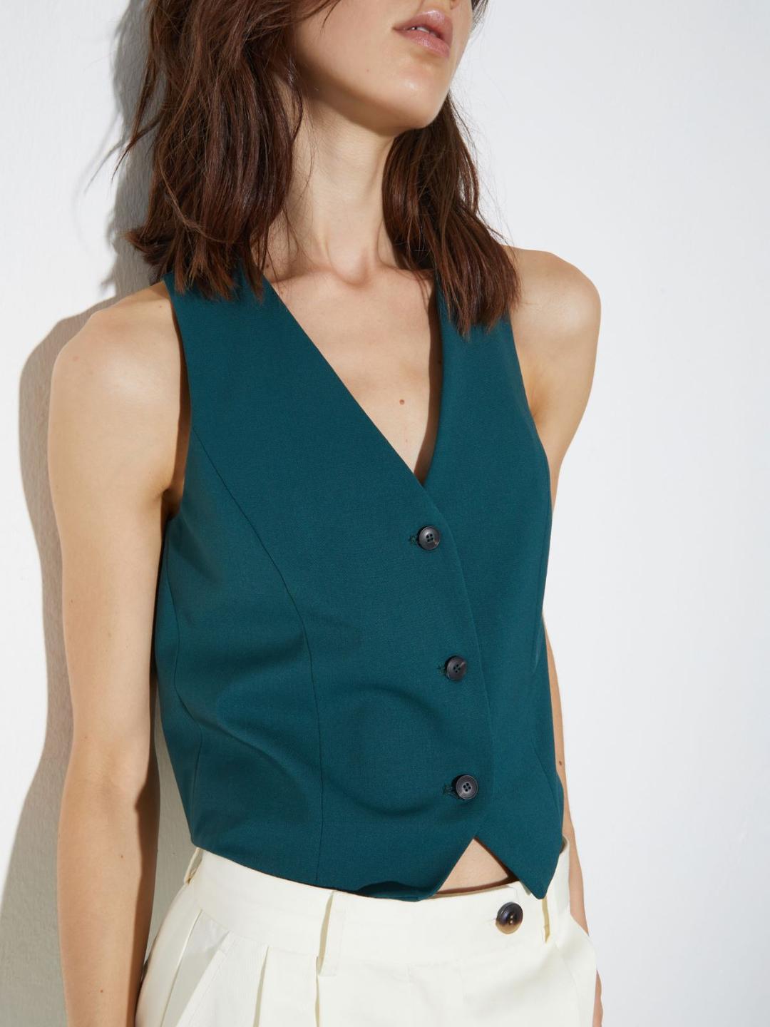 Gilet slim in gabardine | Max&Co Gilet slim in gabardine | Max&Co