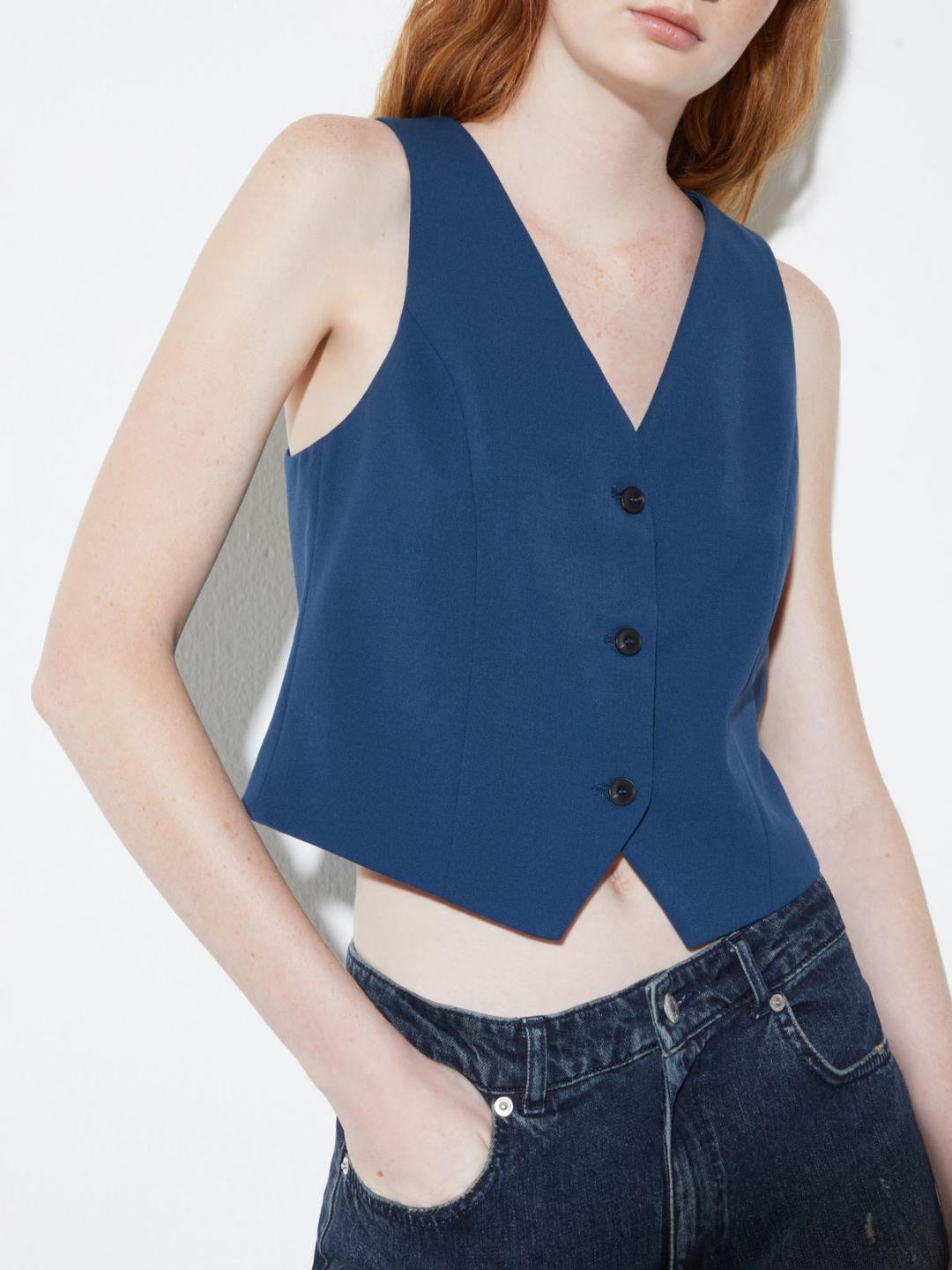 Gilet slim in gabardine | Max&Co Gilet slim in gabardine | Max&Co