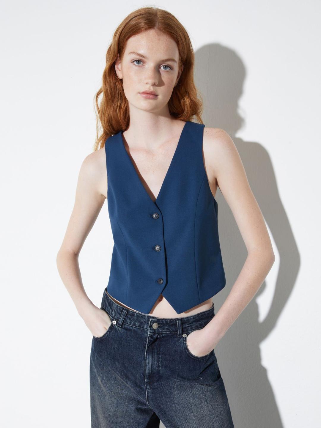 Gilet slim in gabardine | Max&Co Gilet slim in gabardine | Max&Co