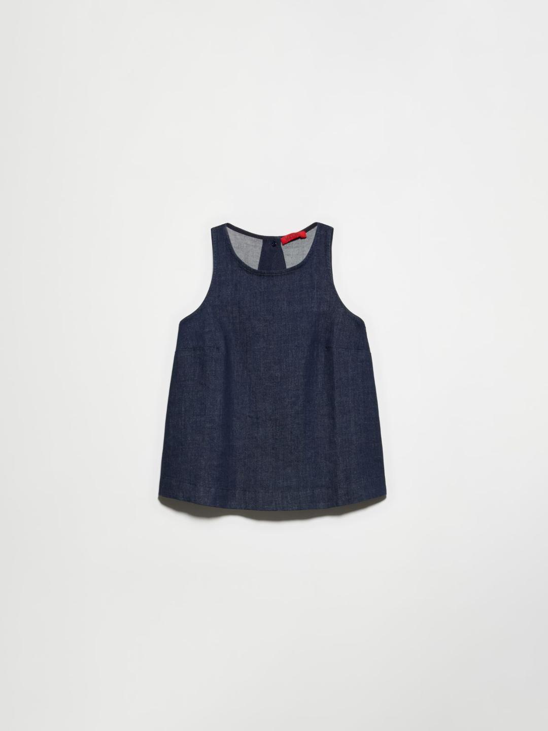 Top in denim con spacco | Max&Co Top in denim con spacco | Max&Co