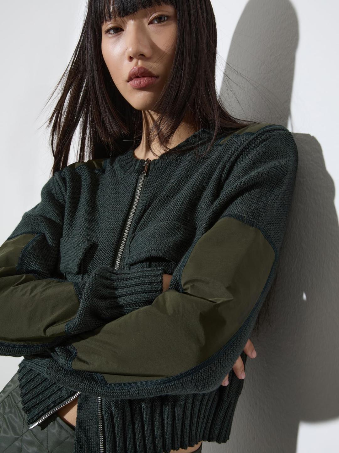 Cardigan con dettagli in duchesse | Max&Co Cardigan con dettagli in duchesse | Max&Co