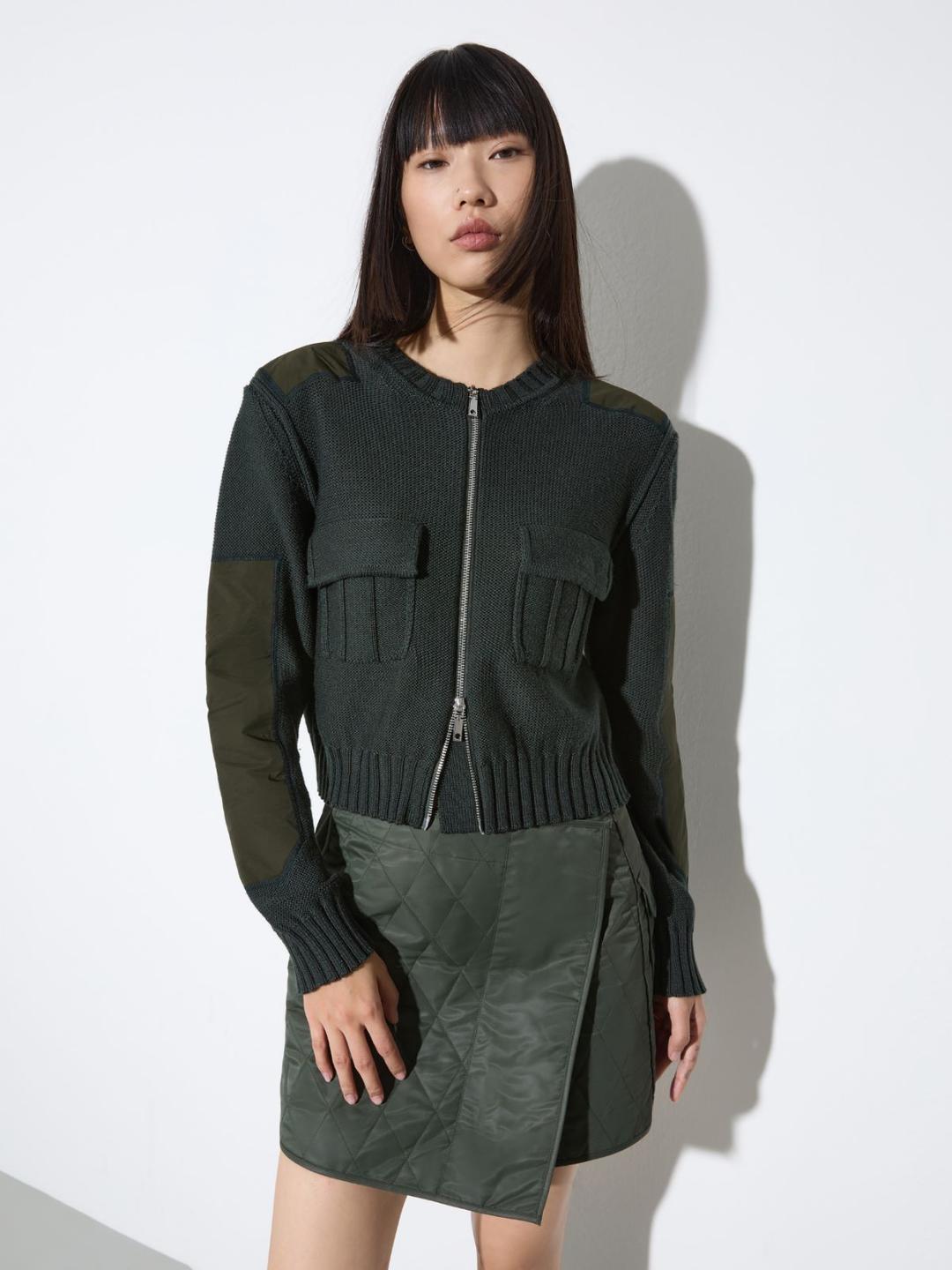 Cardigan con dettagli in duchesse | Max&Co Cardigan con dettagli in duchesse | Max&Co