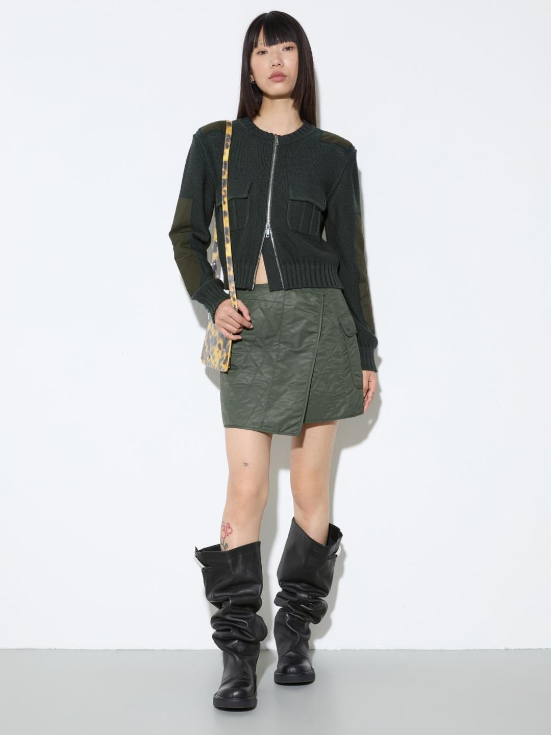 Cardigan con dettagli in duchesse | Max&Co Cardigan con dettagli in duchesse | Max&Co