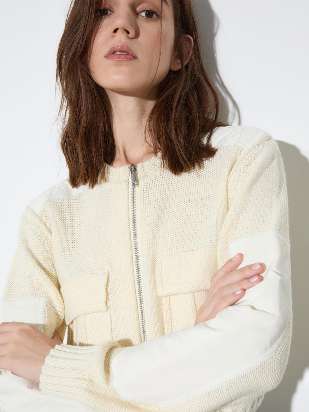 Cardigan con dettagli in duchesse | Max&Co Cardigan con dettagli in duchesse | Max&Co