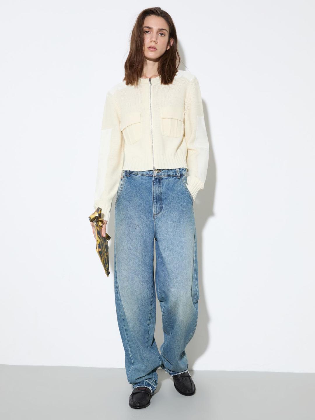 Cardigan con dettagli in duchesse | Max&Co Cardigan con dettagli in duchesse | Max&Co