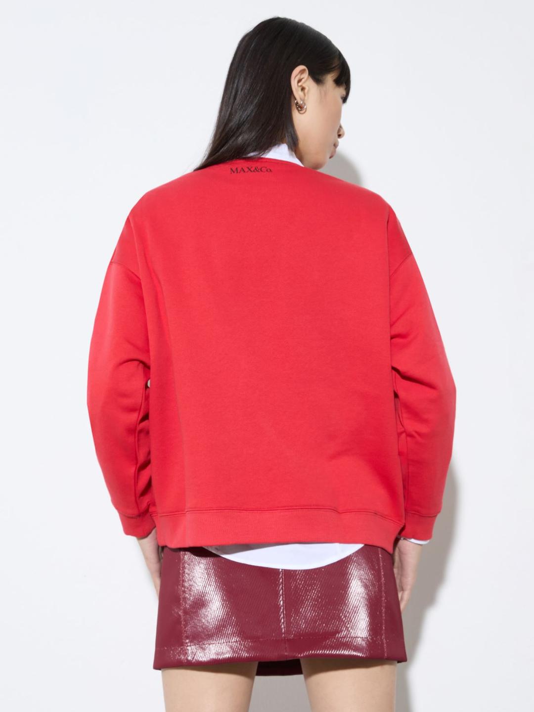 Felpa in cotone con lettering | Max&Co Felpa in cotone con lettering | Max&Co