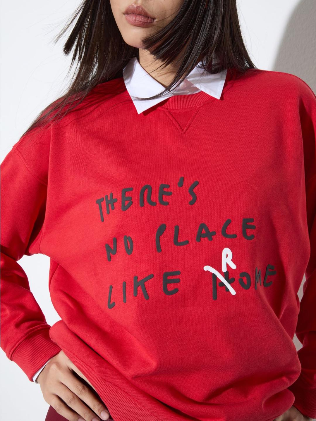 Felpa in cotone con lettering | Max&Co Felpa in cotone con lettering | Max&Co