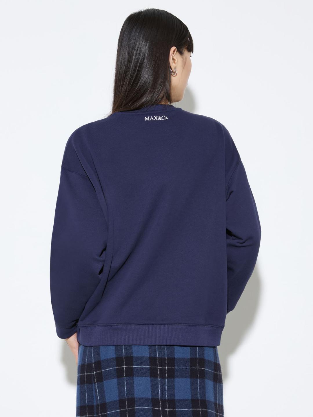 Felpa in cotone con lettering | Max&Co Felpa in cotone con lettering | Max&Co