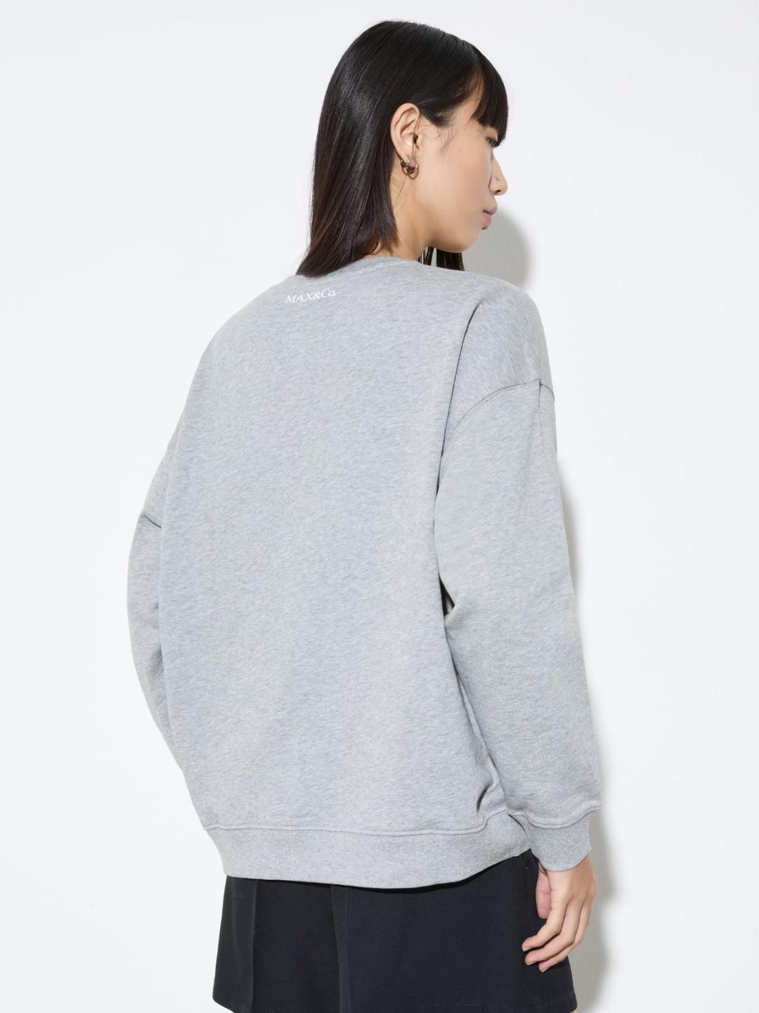 Felpa in cotone con lettering | Max&Co Felpa in cotone con lettering | Max&Co