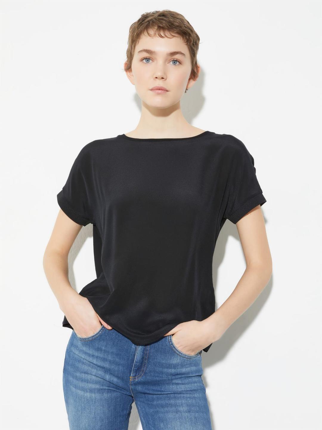 T-shirt in jersey e seta | Max&Co T-shirt in jersey e seta | Max&Co