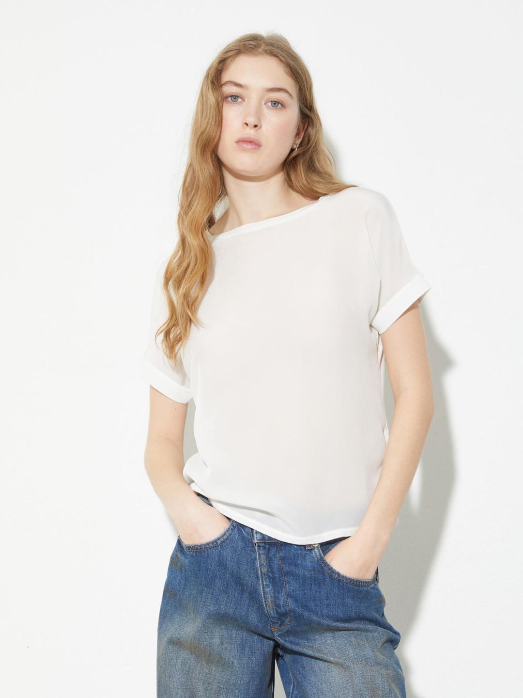 T-shirt in jersey e seta | Max&Co T-shirt in jersey e seta | Max&Co