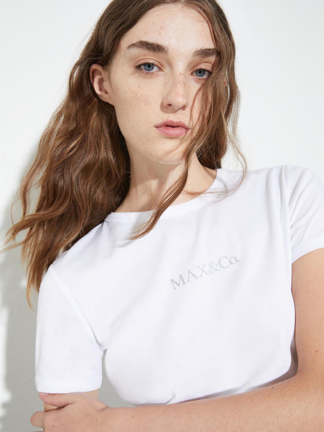 T-shirt slim con logo | Max&Co T-shirt slim con logo | Max&Co