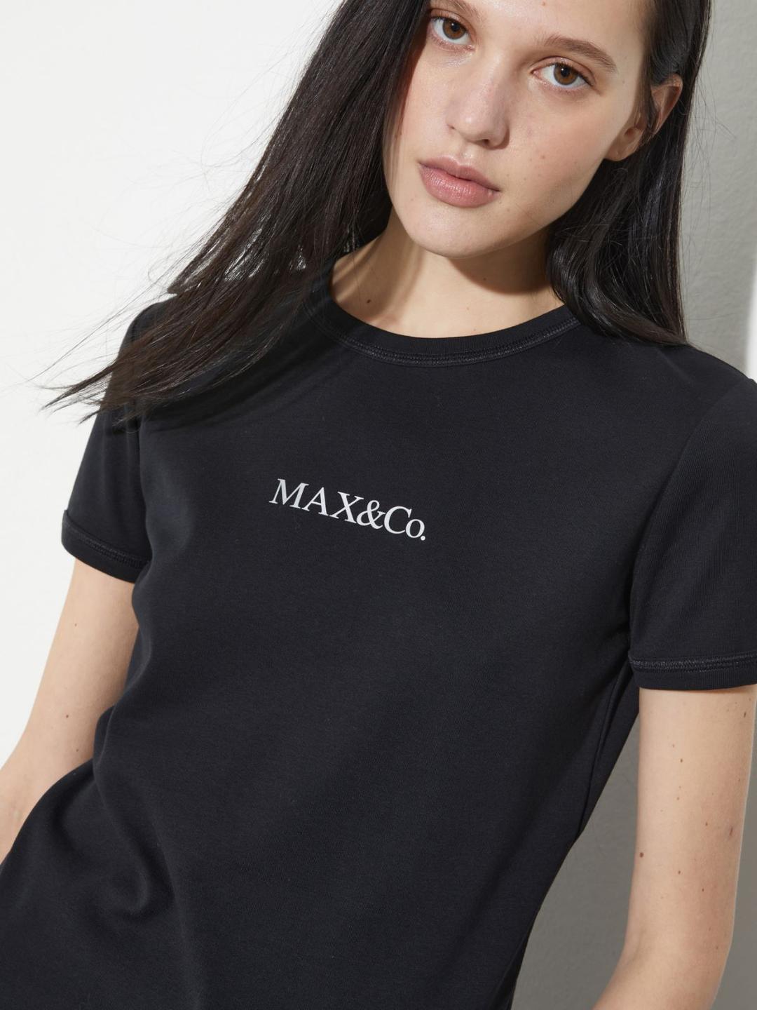 T-shirt slim con logo | Max&Co T-shirt slim con logo | Max&Co