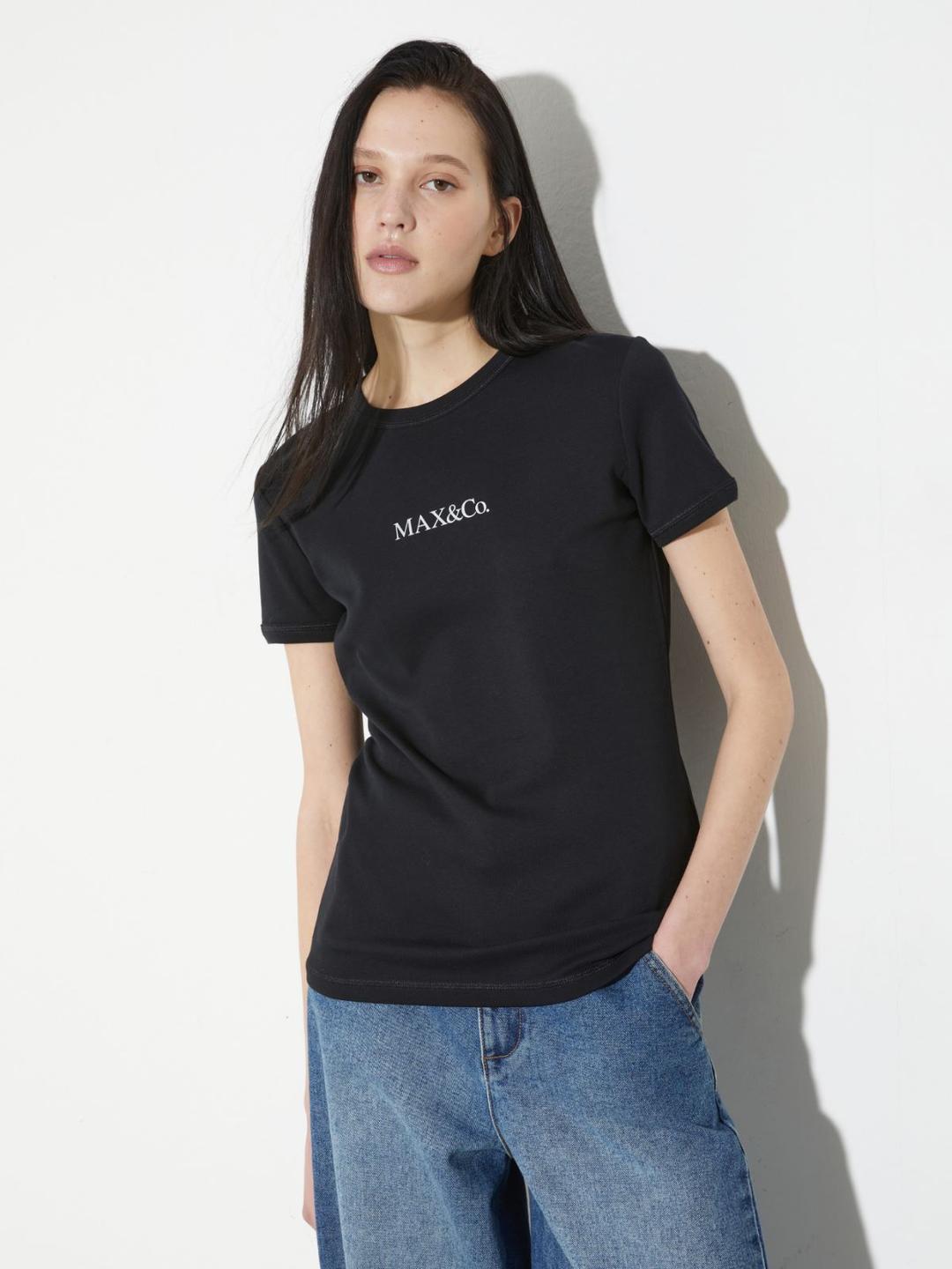 T-shirt slim con logo | Max&Co T-shirt slim con logo | Max&Co