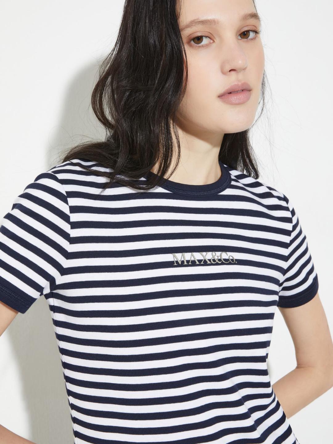 T-shirt slim con logo | Max&Co T-shirt slim con logo | Max&Co