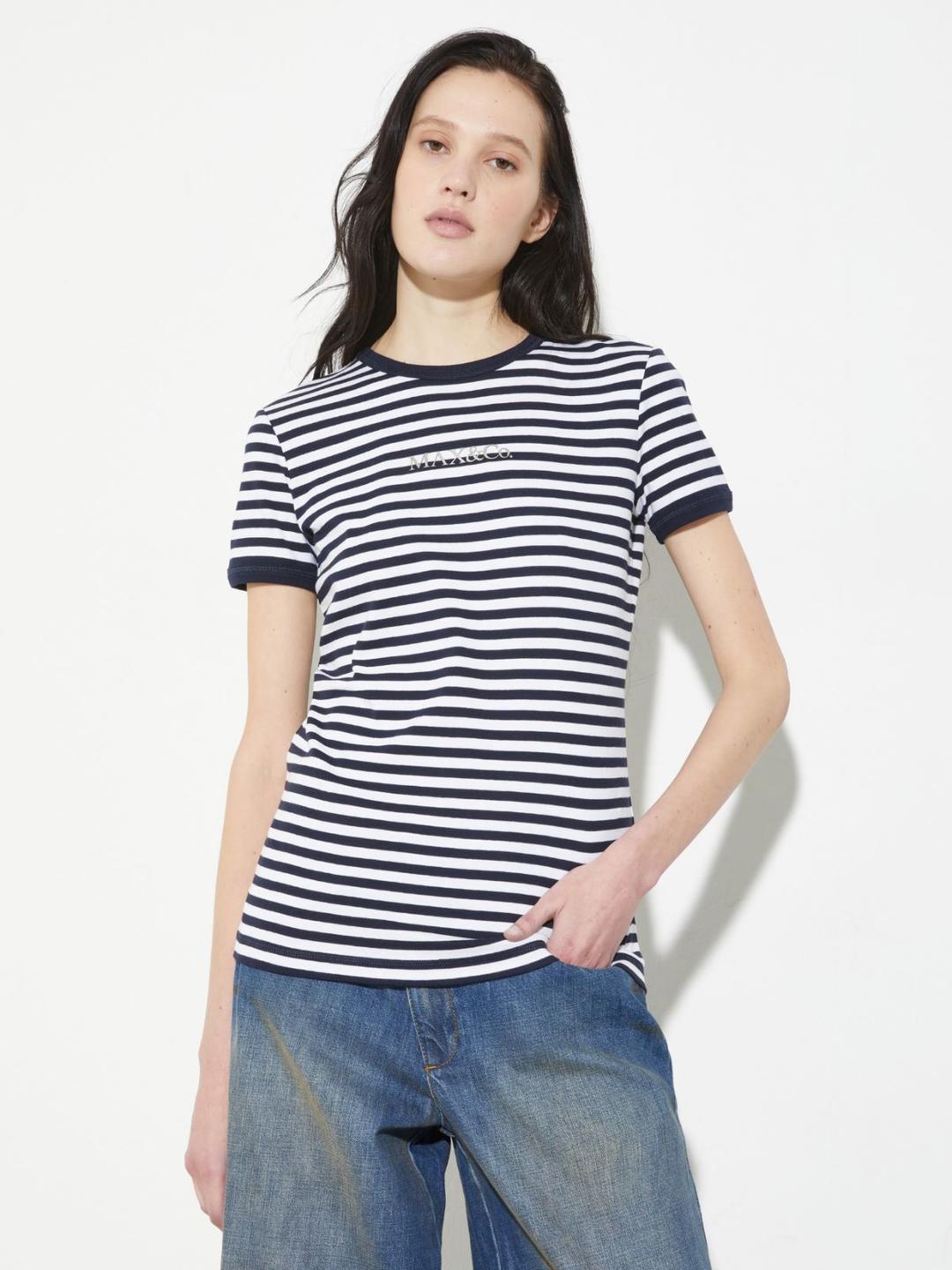 T-shirt slim con logo | Max&Co T-shirt slim con logo | Max&Co