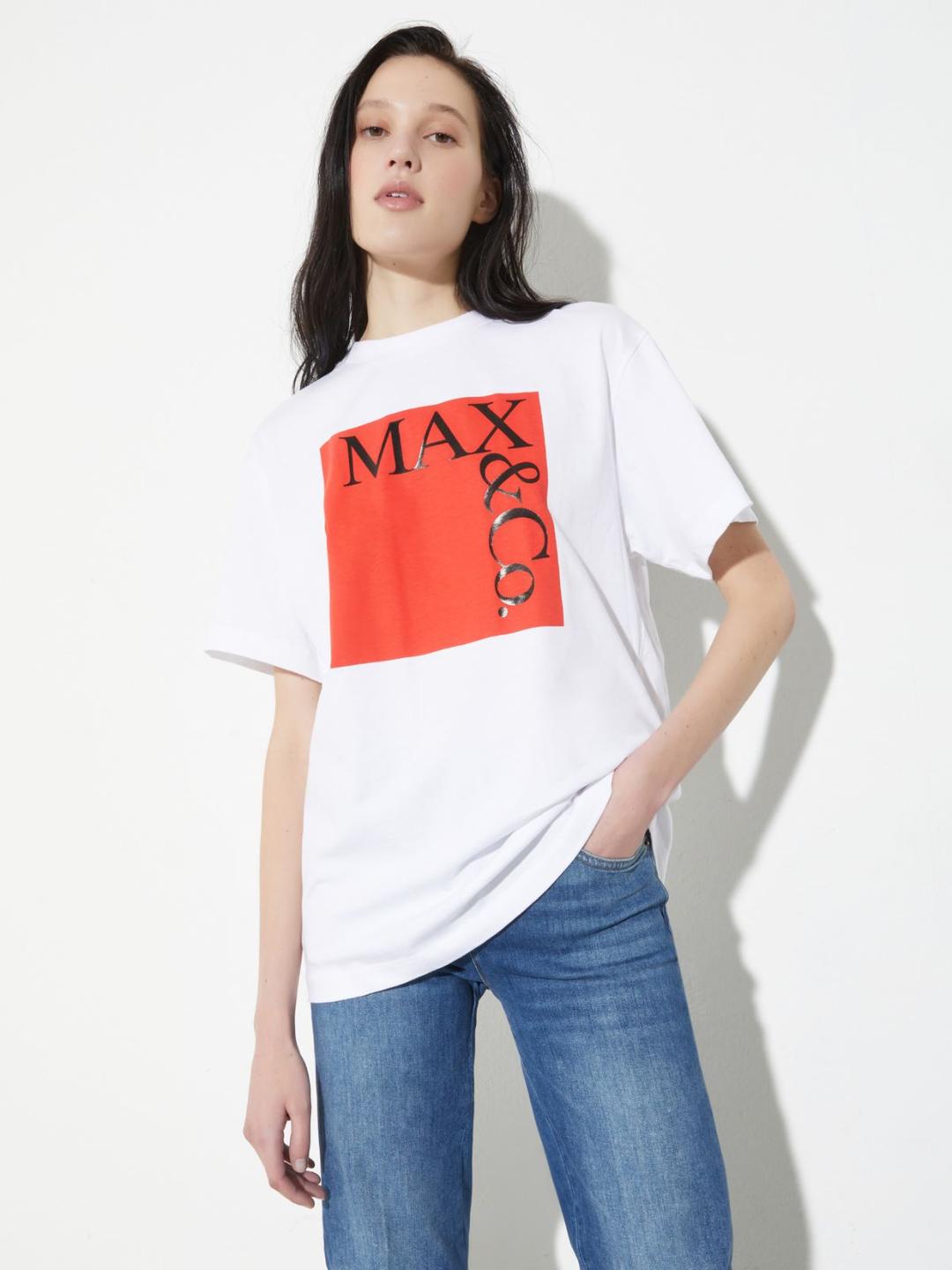 Logo T-shirt in jersey di cotone | Max&Co Logo T-shirt in jersey di cotone | Max&Co