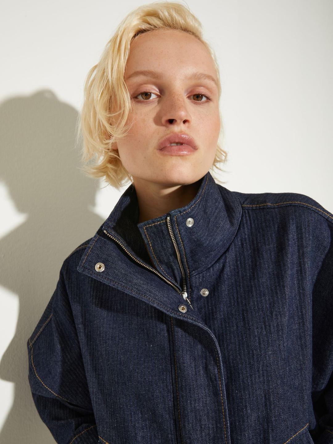 Bomber in denim 3D | Max&Co Bomber in denim 3D - vista alternativa - 1 | Max&Co