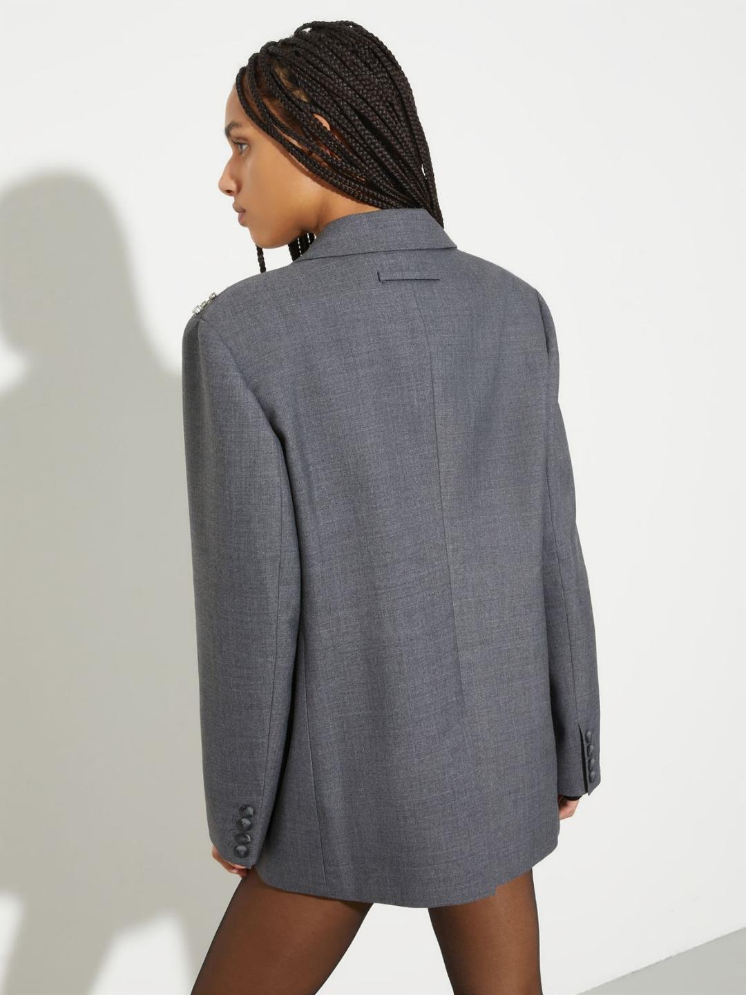 Blazer in grisaglia con strass | Max&Co Blazer in grisaglia con strass | Max&Co