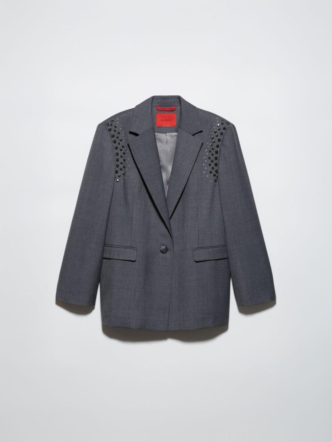 Blazer in grisaglia con strass | Max&Co Blazer in grisaglia con strass | Max&Co