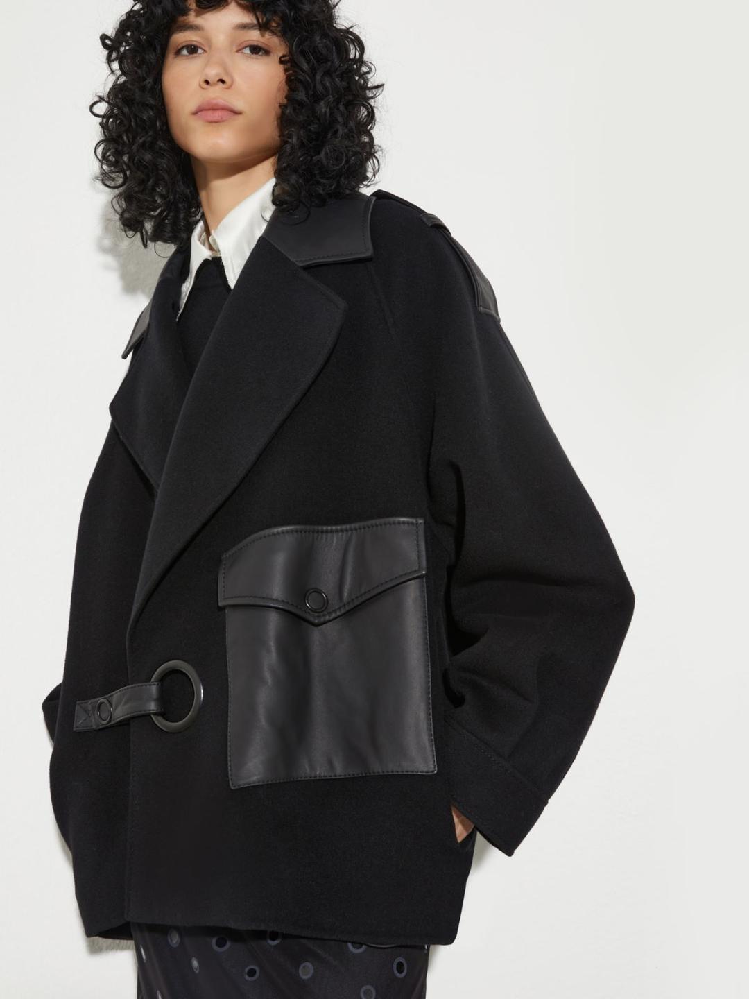 Blouson in lana double e pelle | Max&Co Blouson in lana double e pelle | Max&Co