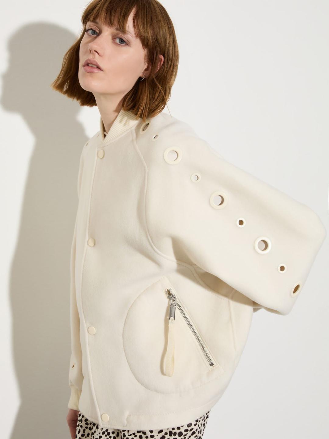 Bomber in lana con occhielli | Max&Co Bomber in lana con occhielli | Max&Co