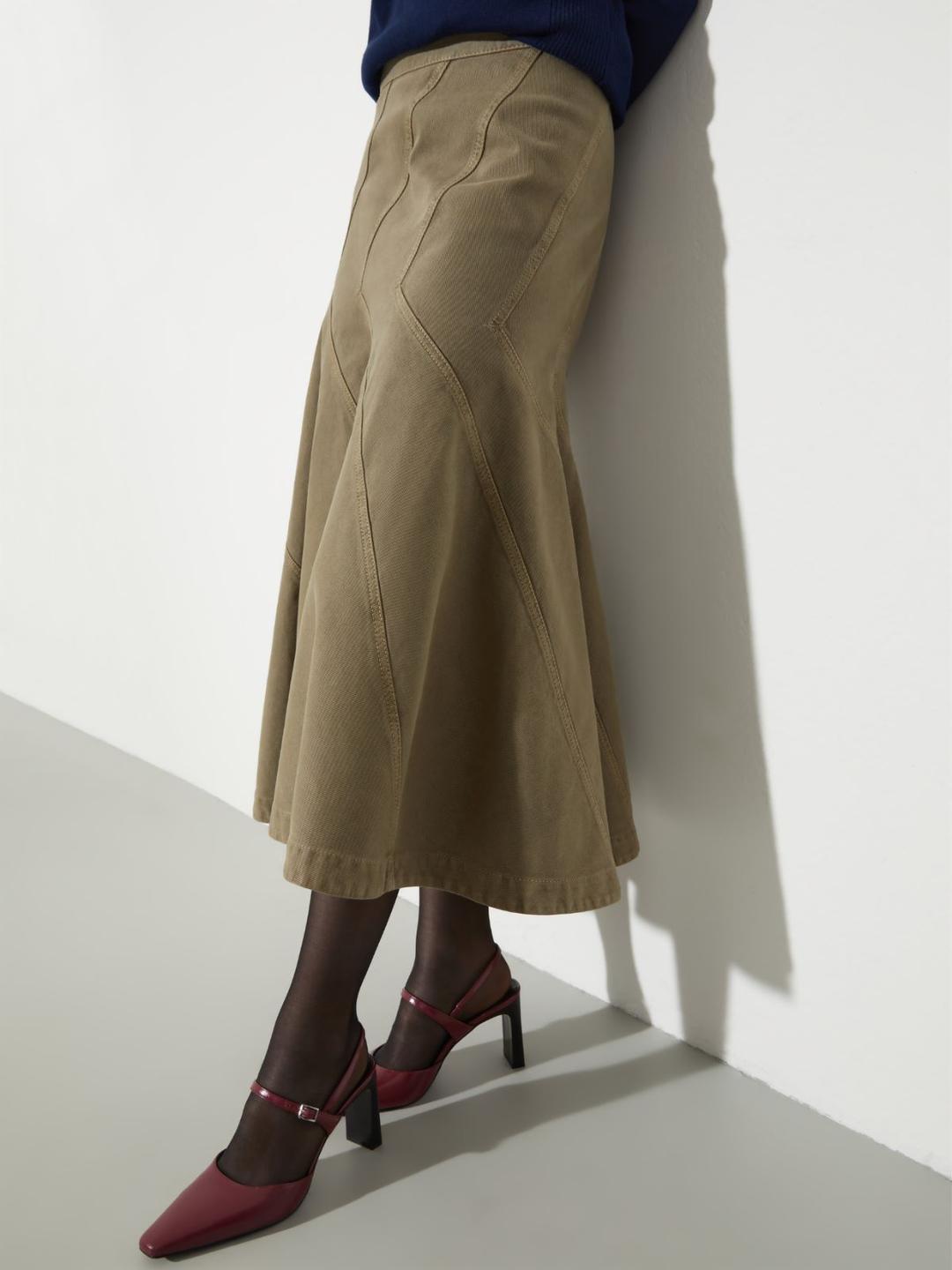 Gonna midi in drill di cotone | Max&Co Gonna midi in drill di cotone | Max&Co